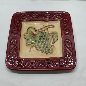 Certified International square plate grapes Kate McRostie
